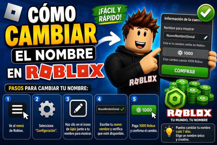Cómo cambiar el nombre en Roblox