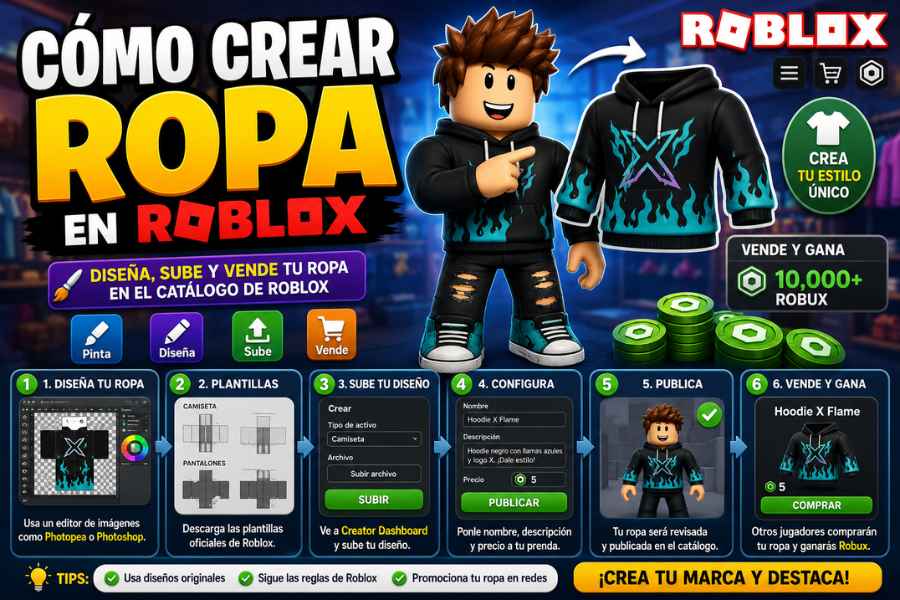 Cómo crear ropa en Roblox