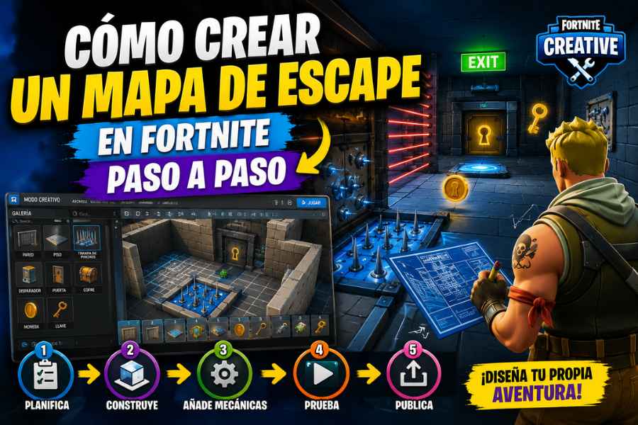 Cómo crear un mapa de escape en Fortnite paso a paso