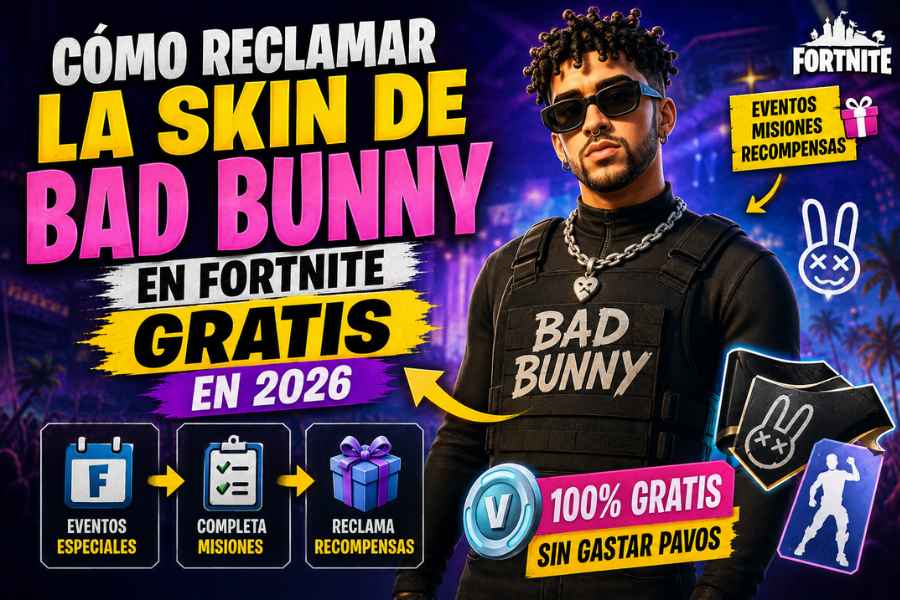 Cómo reclamar la skin de Bad Bunny en Fortnite gratis en 2026